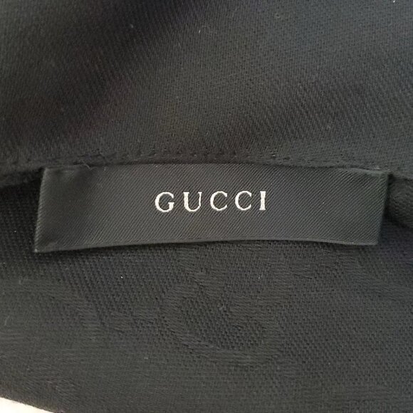 GUCCI - Black Wool Silk Scarf 254-071125 - Picture 3 of 5